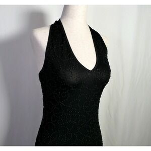 VTG Cache Womens Y2K Fairy Grunge Whimsigoth Beaded Maxi Dress Size M Halter